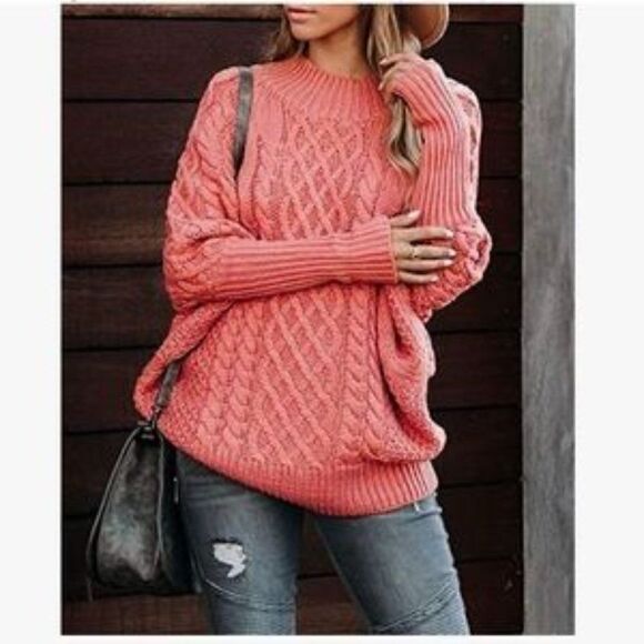 NEW Plus Size Cable Knit Chunky Sweater - Picture 1 of 8